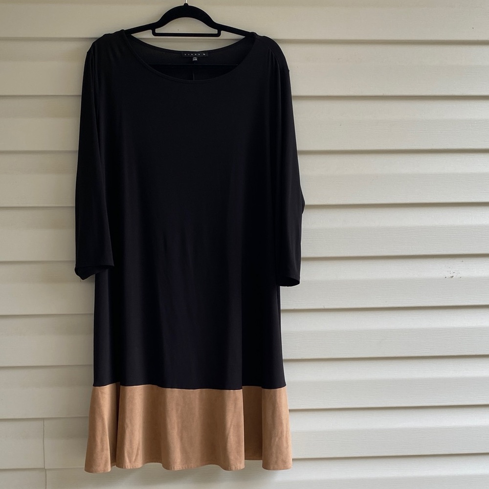Tiana B Black and Tan Dress Plus Size 20